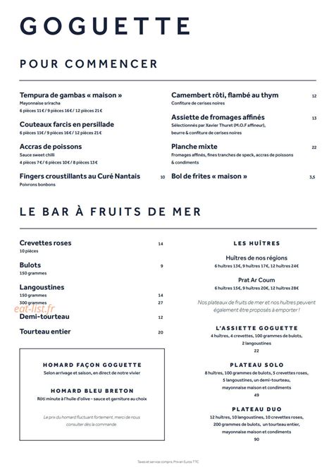 goguette et compagnie menu|Goguette Et Compagnie de Cornebarrieu Carte